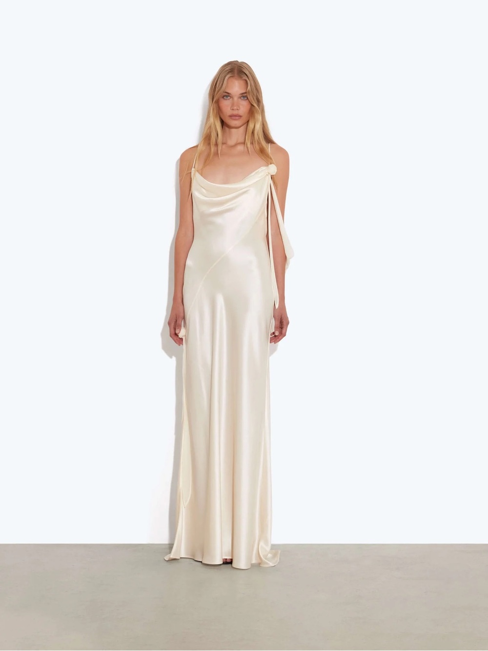 Rat & Boa Lorela Cowl Neck Slip Dress in Ivory